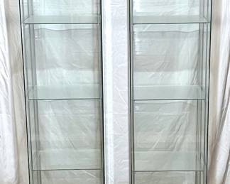Set Of 2 Glass Display Cabinets