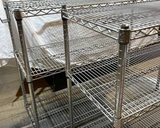 Set Of 2 Wire Metal Shelving Units