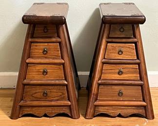 Set Of 2 Wooden End Tables