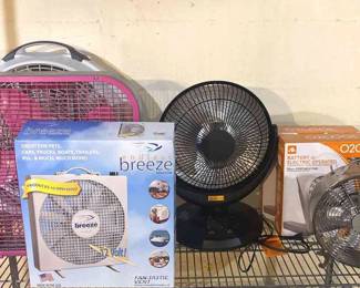 Six Fans And Heater 