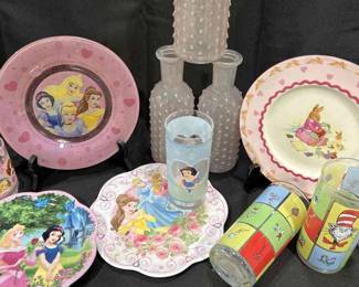 Collectible Dishes And Glassware Disney Princesses, Cat In The Hat, Bunnykins