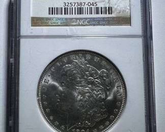 1884 O Morgan Silver Dollar NGC Graded