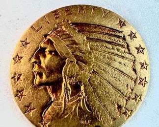 1910 $5 Indian Gold Half Eagle 