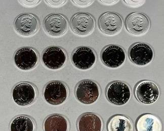 $5 Canadian Maple Leaf .9999 Pure Silver One Ounce Each