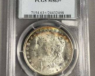Morgan Silver Dollar PCGS Graded 