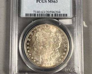 Morgan Silver Dollar PCGS Graded 