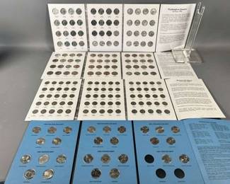 Coin Collection Books With Coins 