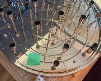 Chromed light with crystal drops