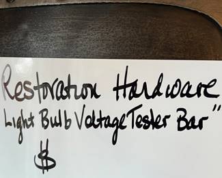 RESTORATION HARDWARE BAR