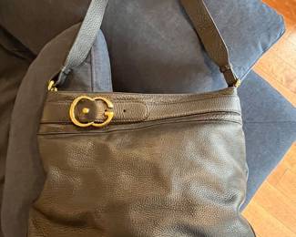 GUCCI BLACK LEATHER HANDBAG
