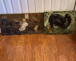 2 Canvas Paintings by Lyn Song 