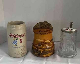 3 German Beer Steins