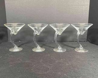 4 Martini Glasses