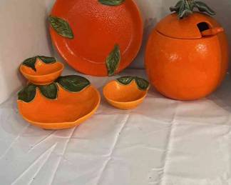 Ceramic Orange Serving Dishes