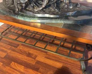 Coffee Table Statue Not Included in Lot 