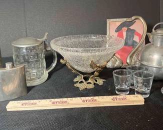 Crystal Like Glass with Antique Metal 