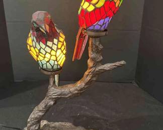 Parrot Tiffany Style Lamp