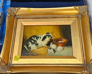 HAND PAINTED RABBITS ROBERT GRACE