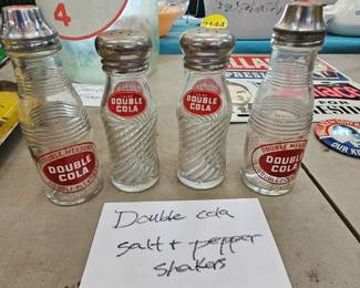 DOUBLE COLA SALT AND PEPPER SHAKERS
