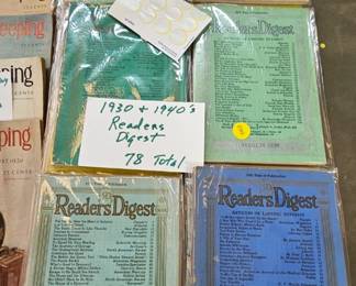 LOT OF VINTAGE READER'S DIGEST MAGAZINES