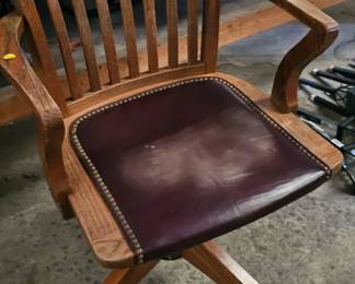 WOOD ROLLING OFFICE CHAIR