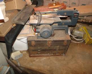 Vintage tool box and tools