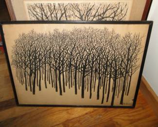 Vintage tree artwork