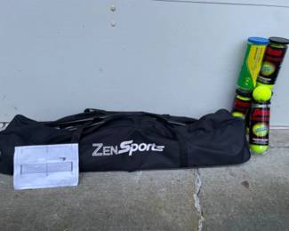 ZenSports Pickleball Tennis Net w/ Tennis Balls