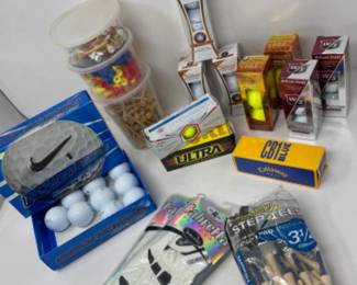 Golf Balls, Tees, & NIB XL White Cabretta Gloves