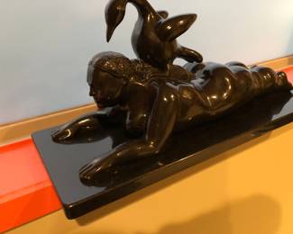 Botero signed sculpture 
Leda and the swan 