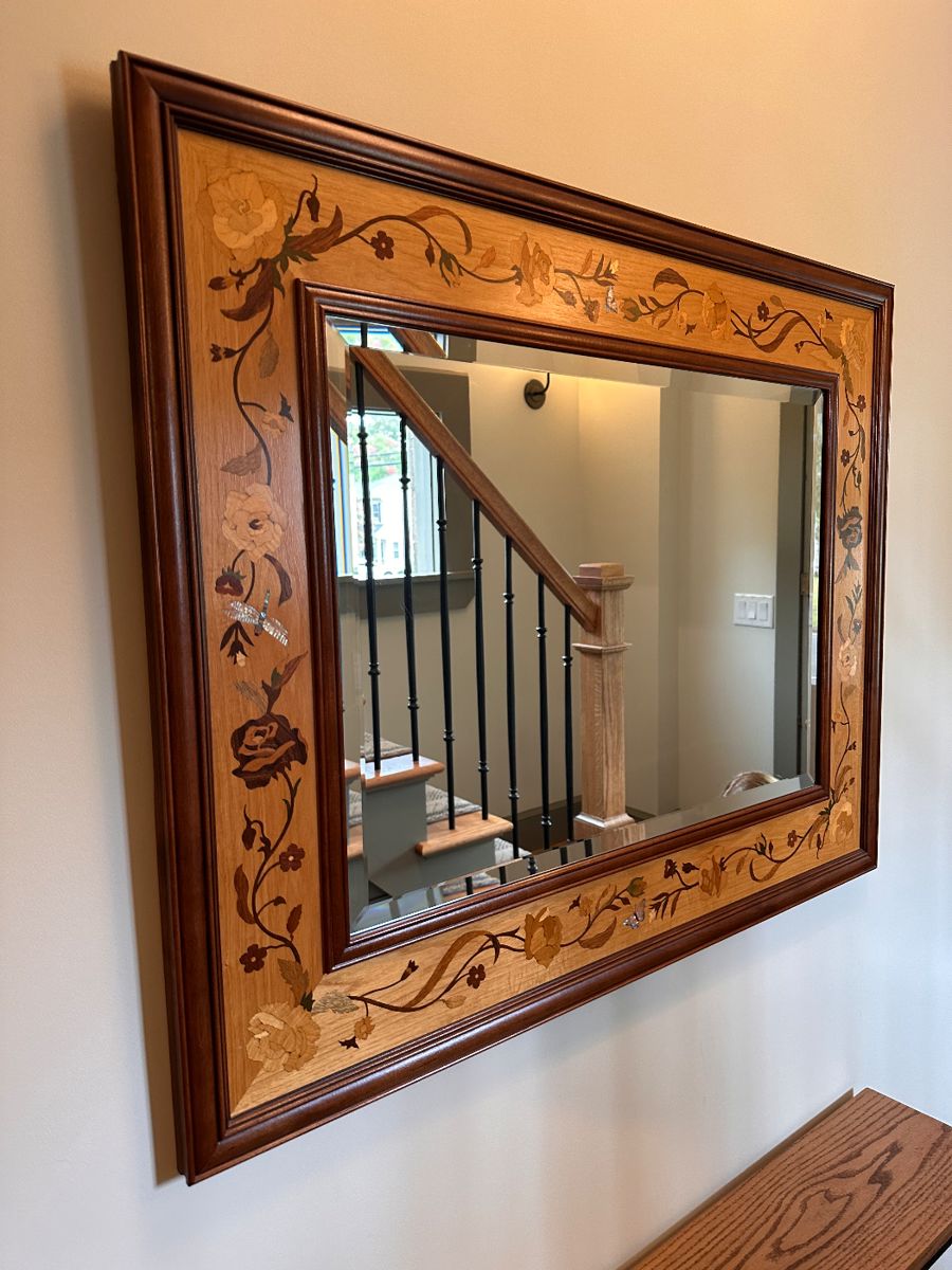 Wood and mother of pearl inlay 