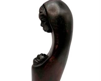 Lot 001  
Ebony Virgin Mary & Baby Carving