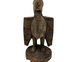 Lot 017   
Senefou Bird of Good Omen Carving