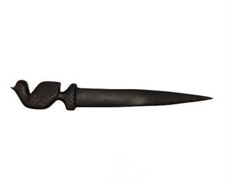 Lot 010  
Bird Motif Ebony Letter Opener from Mali