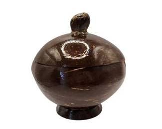 Lot 123   
Hand-Carved Coconut Lidded Candy Bowl