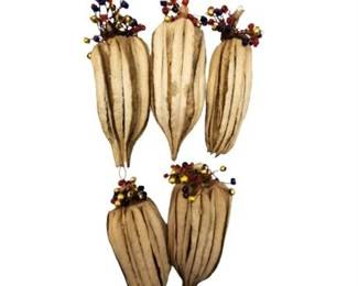 Lot 133   
Okra Pod Ornaments from West Africa