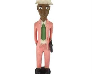 Lot 032  
1960s "Colonne" Folk Art Statue Working Man
