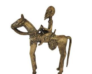 Lot 569   1 Bid(s)
Antique Dogon Bronze Horse & Rider Statue