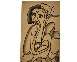 Lot 593  
African Sand Painting