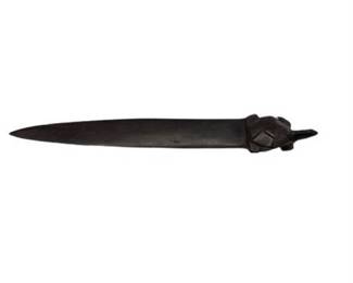 Lot 015   
Turtle Motif Ebony Letter Opener from Mali