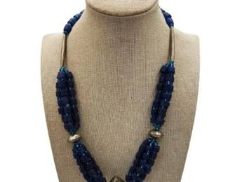 Lot 111  
Blue Glass Beaded Necklace