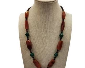 Lot 114  
Carnelian & Aventurine Bead Necklace from Mali