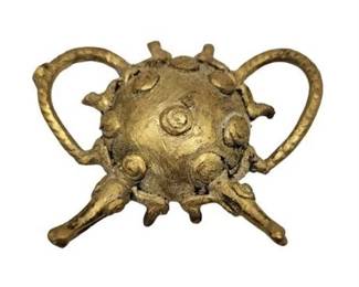 Lot 22  
Lost Wax Brass 2-Headed Crocodile Casting