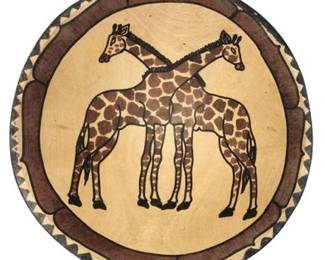 Lot 128  
Large Hand-Carved and Painted Wooden Bowl