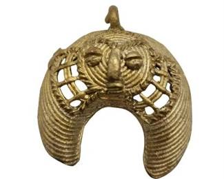 Lot 23   
Antique Burkina Faso Brass Lunula Amulet