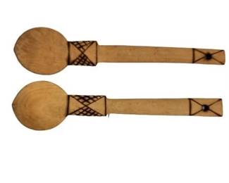 Lot 134  
Hand-Carved Fire-Etched Wooden Spoons