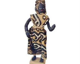 Lot 158  
Peulh Fashion Doll with Mud Cloth Dress