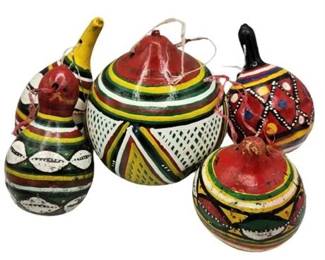Lot 203  
Painted Gourds Holiday Decor