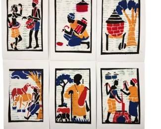 Lot 242  
Miniature Batik Art Blocks