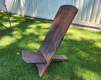 Lot 414  
1950s 2-Piece African Chair